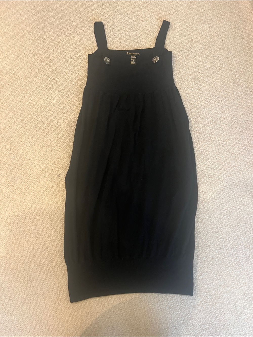 Forever 21 Black Midi Pinafore Dress